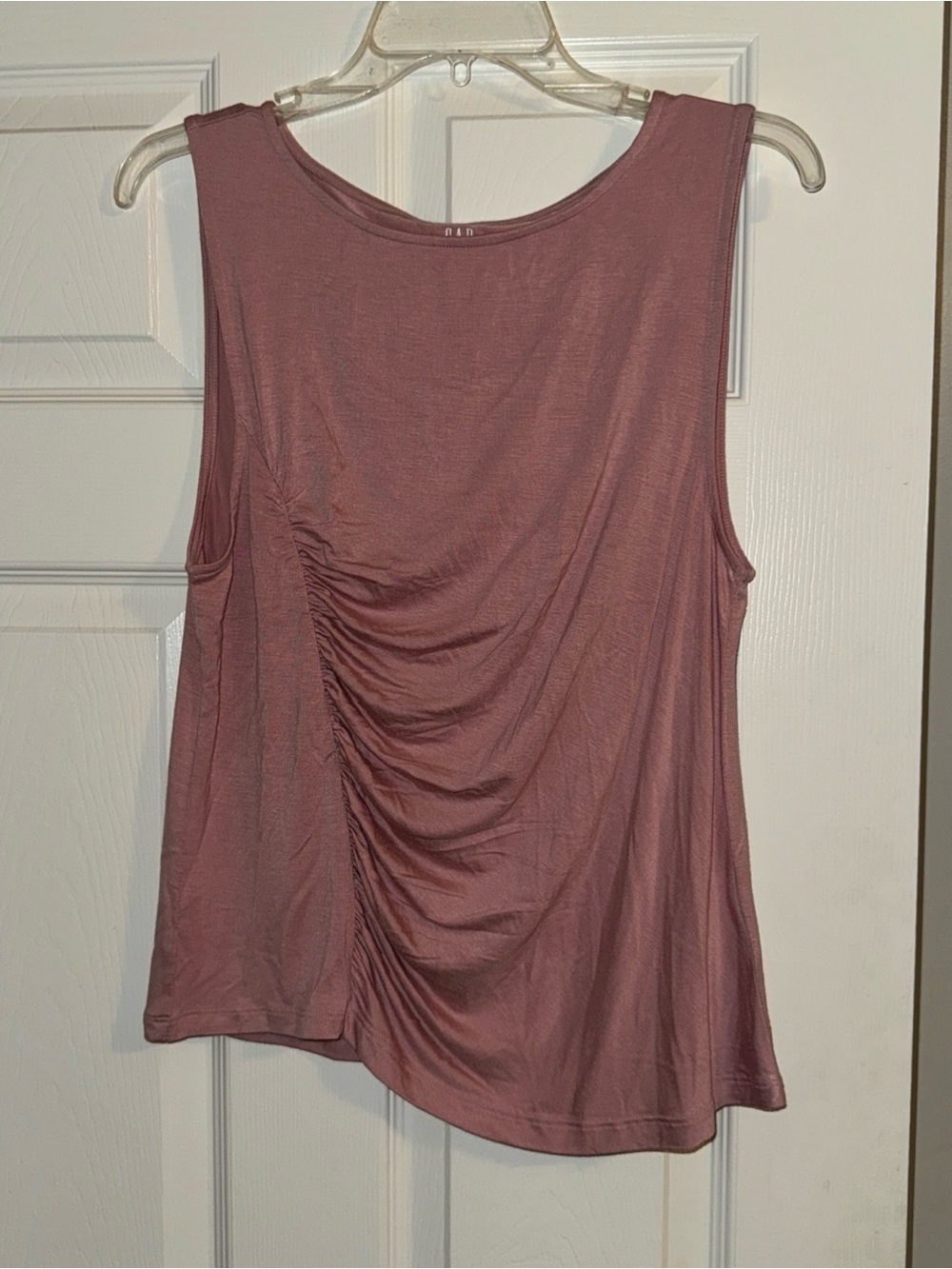 GAP Dusty Rose Side-Ruched Tank